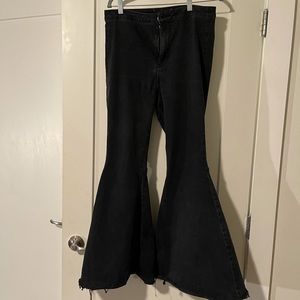 Faded Black Free People Flares